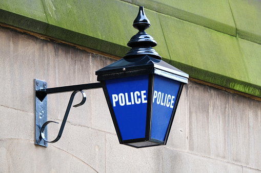 traditional English Police sign