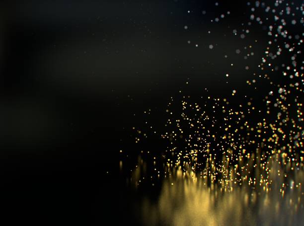 istock Glitter lights or sparks background. Gold and black. De-focused, bokeh 669050838
