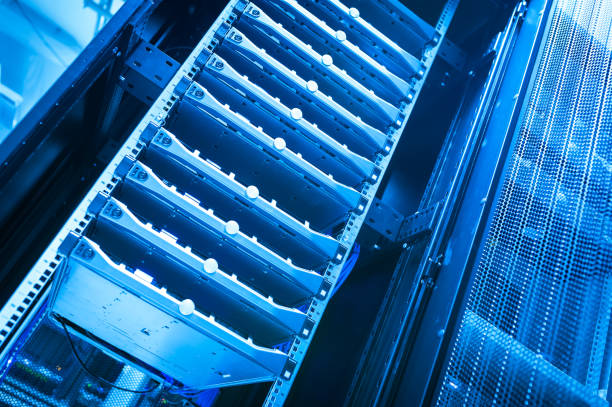 istock Network servers in data room Domestic Room 669056968