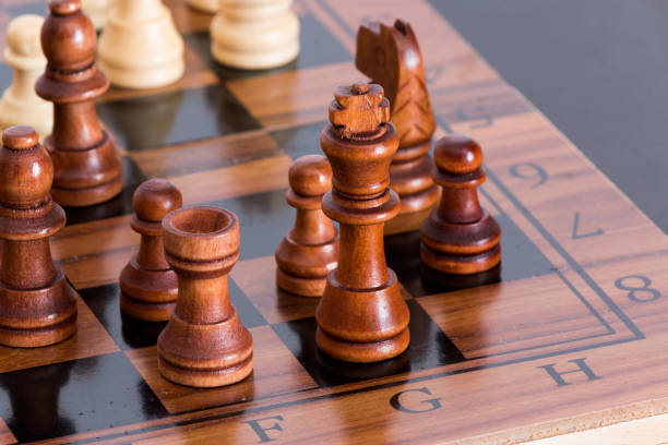 istock Chess photographed on a chessboard 669075374