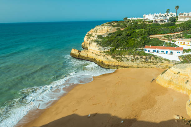 istock Sandy beach at Algarve coast in Portugal 669077940
