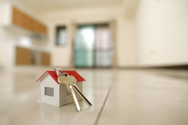 Key and Red House; Housing sale and rental concept