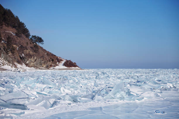 istock Winter landscape. Ice-drift of Baikal lake 669104264