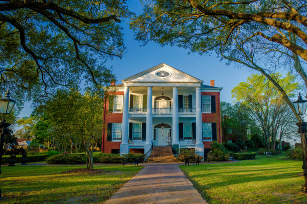 rosalie herrenhaus, natchez, mississippi - mississippi südliche bundesstaaten der usa stock-fotos und bilder