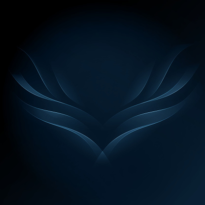 Abstract modern blue wings silhouette with a space for your text. EPS 10 vector illustration, contains transparencies. High resolution jpeg file included(300dpi).