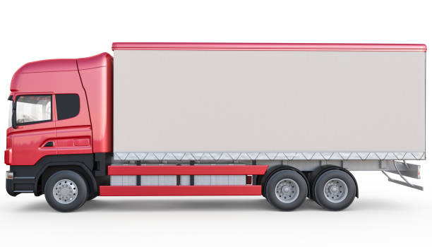 istock Cut Out Truck with a Red Cab 669134586