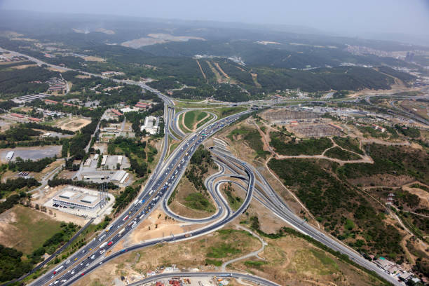 istock Aerial view of overpass 669157148