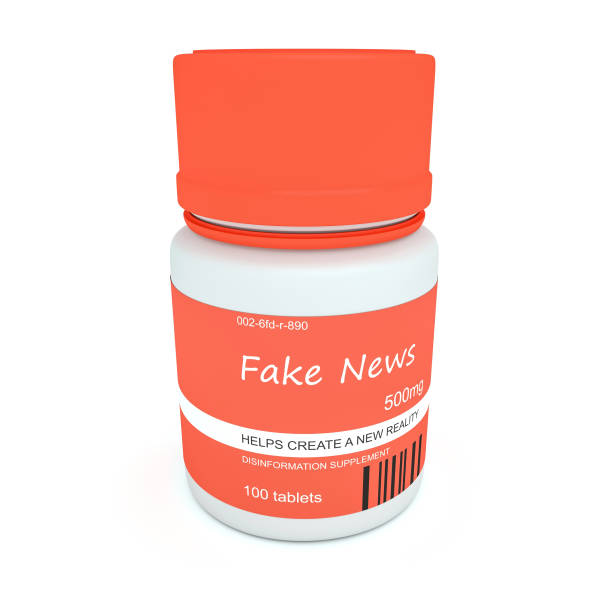 ilustrações de stock, clip art, desenhos animados e ícones de supplement media concept: pill bottle fake news, 500 mg, 3d illustration on white background - newspaper the media digital tablet digitally generated image