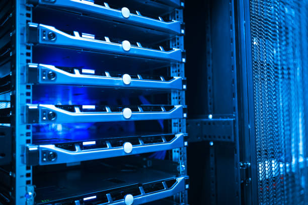 istock Network servers in data room Domestic Room 669160688
