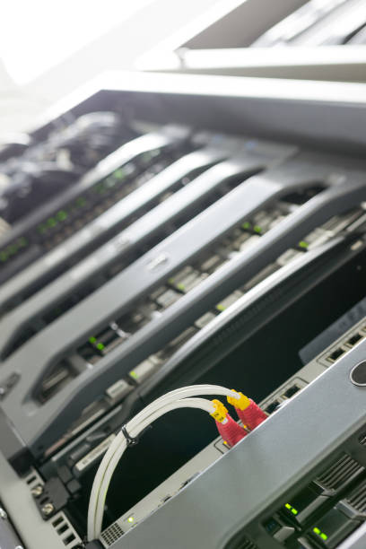 istock Network servers in data room Domestic Room 669163988