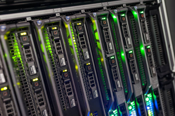 istock Network servers in data room Domestic Room 669164030