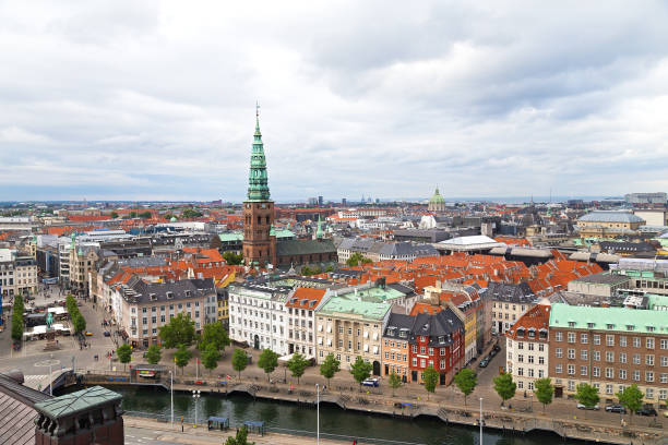 istock Copenhagen city panorama in summer, Denmark. 669167484