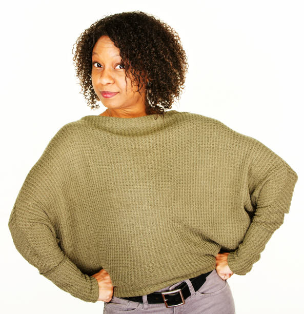 istock Confident adult female in sweater 669172966