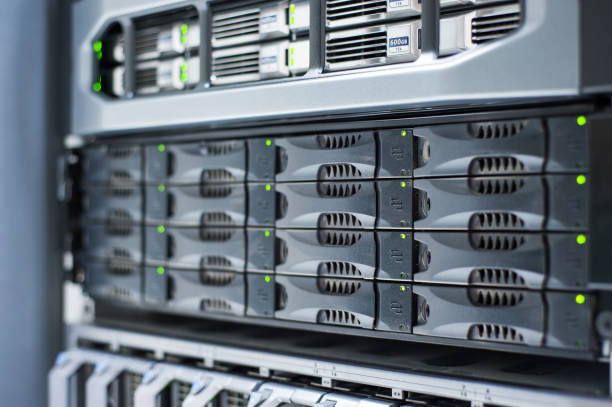 istock Network servers in data room Domestic Room 669173434