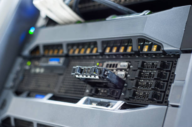 istock Network servers in data room Domestic Room 669173436