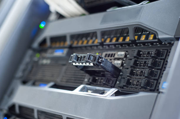 istock Network servers in data room Domestic Room 669173440