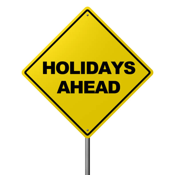 istock Holidays Ahead - Road Warning Sign 669173580