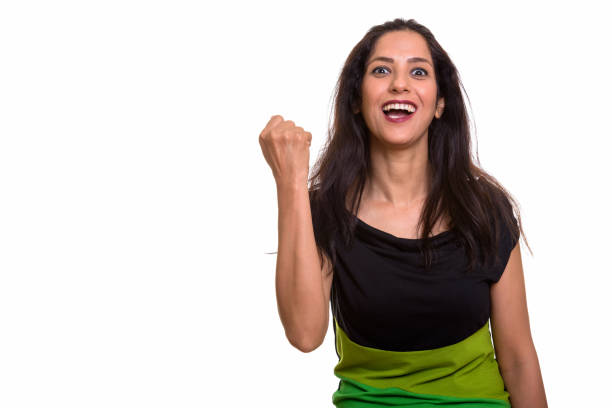 istock Happy Persian woman smiling looking motivated 669176440