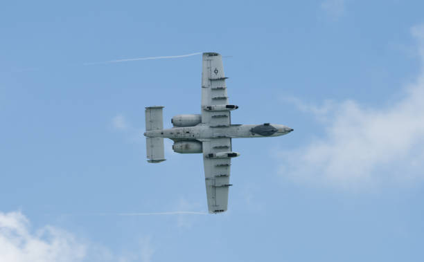 A-10 Thunderbolt II perform in Air Show Changi, Singapore - February 6, 2010: United States Air Force A-10 Thunderbolt II fighter flying display in Singapore Air Show 2010 a10 warthog stock pictures, royalty-free photos & images