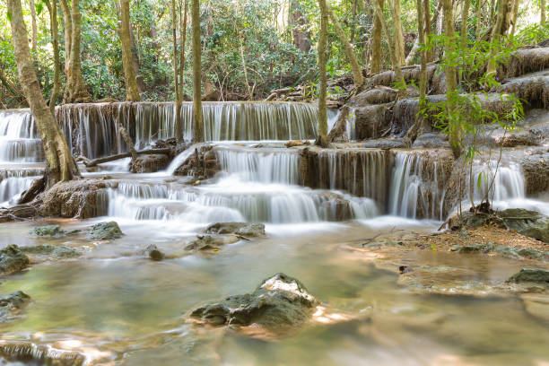 istock Deep forest waterfall in national park of Thailand 669182036