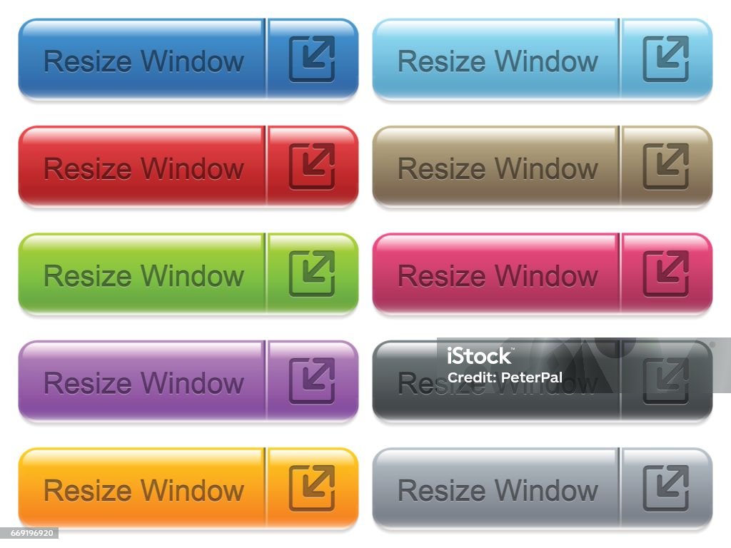 Resolution Button Resize Resize Window Captioned Menu Button Set Stock Illustration - Download ...