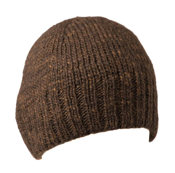 istock hat isolated on white background .knitted hat .brown hat 669197192