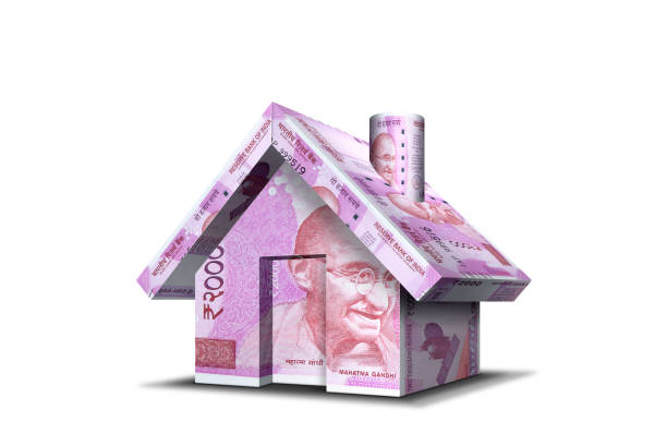 istock House of new Indian currency note, Rupees 2000 669200224