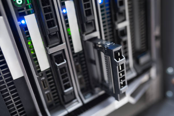 istock Network servers in data room Domestic Room 669203910