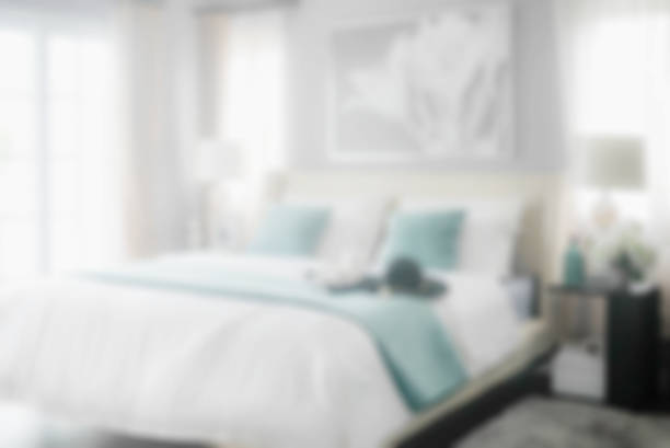 istock Defocus background of bedroom interior 669222852