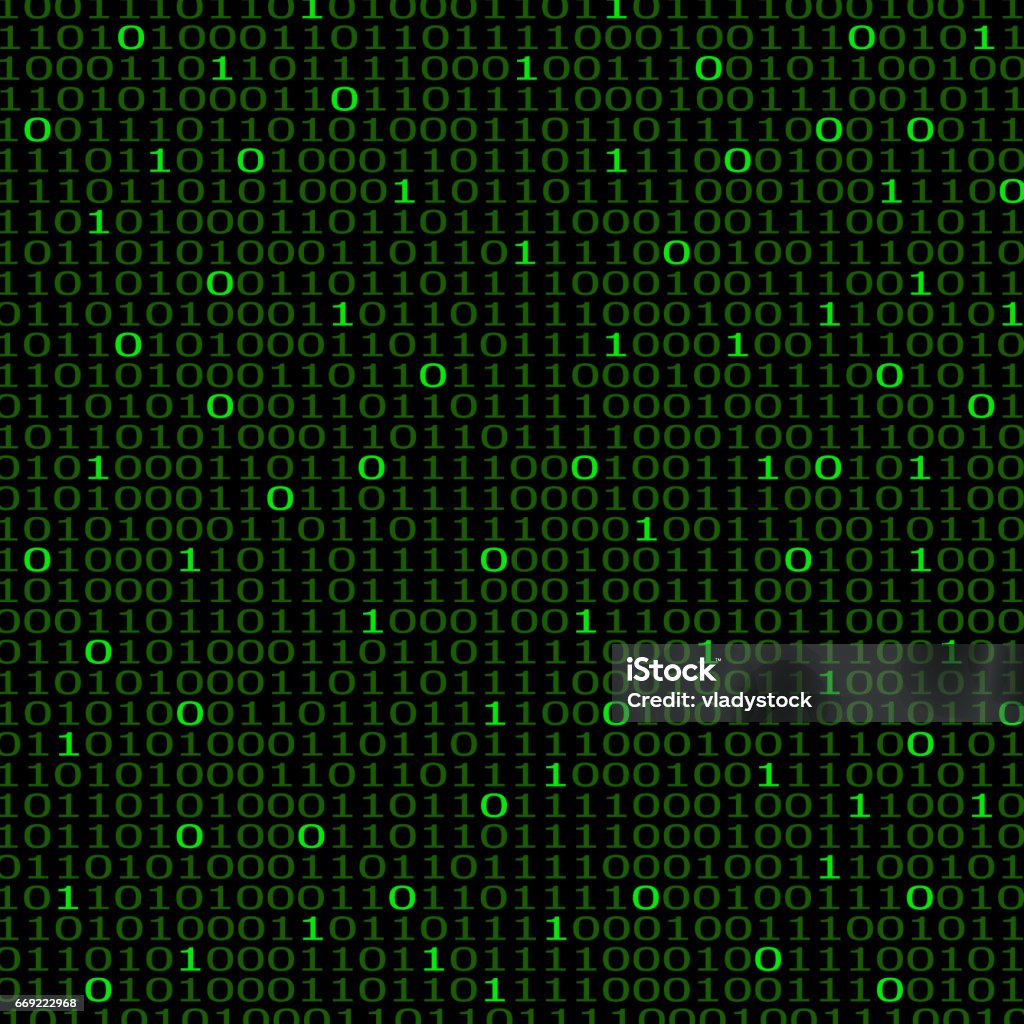 Abstract Technology Background With Binary Computer Code Stock ...