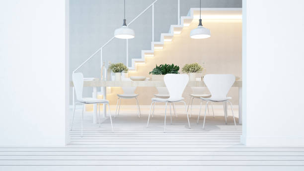 istock dining area and balcony in apartment or condominium - 3D Rendering 669230116