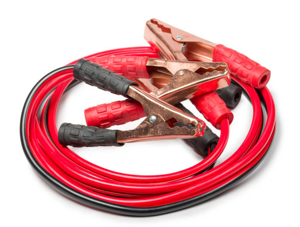 istock Motor car's starter cable on white background 669233424