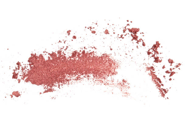 istock pink coral eyeshadow and blush smeared isolated on white background 669239356