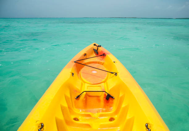 Kayaking in the open lagoon of the Lac Bai Mangrove Reserve on Bonaire, Caribbean
