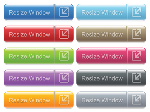 Window Buttons Names Resize Window Captioned Menu Button Set Stock Illustration - Download ...
