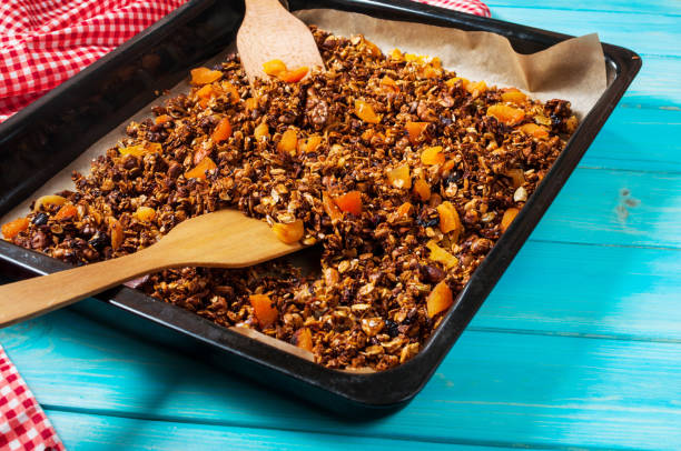 istock Homemade granola with raisins, walnuts, almonds and hazelnuts.Healthy Breakfast. 669326832