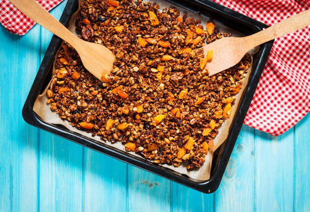 istock Homemade granola with raisins, walnuts, almonds and hazelnuts.Healthy Breakfast. 669326956