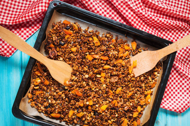 istock Homemade granola with raisins, walnuts, almonds and hazelnuts.Healthy Breakfast. 669327058