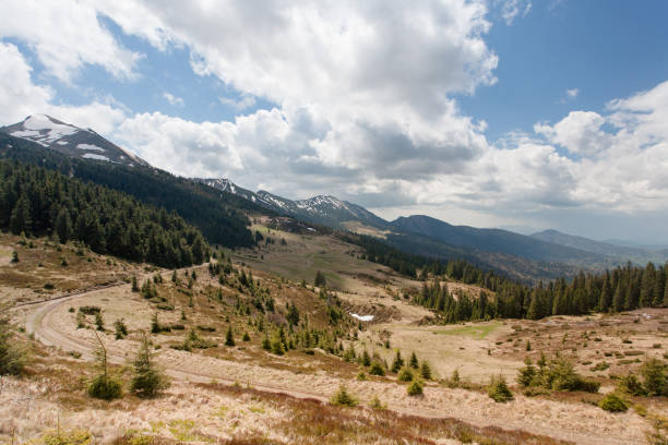 istock Mountain landscape in spring, Carpathians 669338590