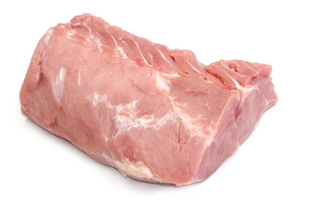 istock raw pork meat isolated on white 669349164