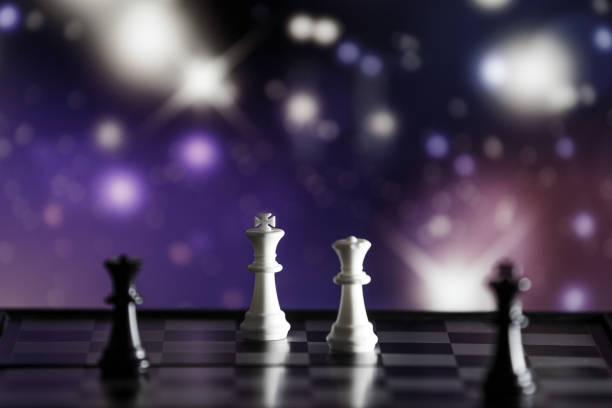 istock Chess strategy concept is on the bright background 669353114