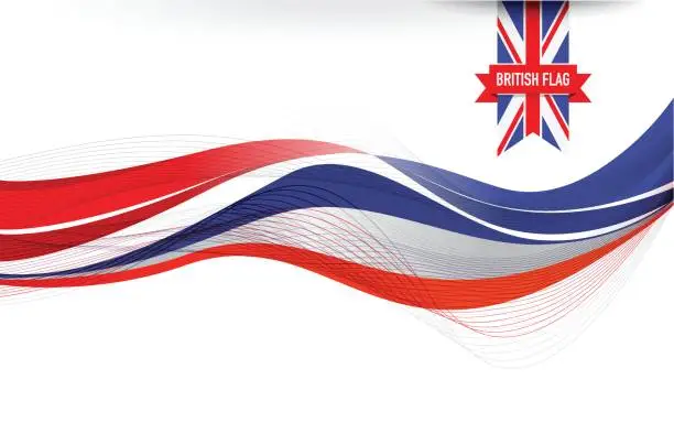 Vector illustration of United kingdom flag background