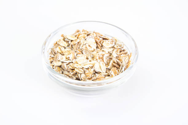 istock Oat flakes in glass 669364542