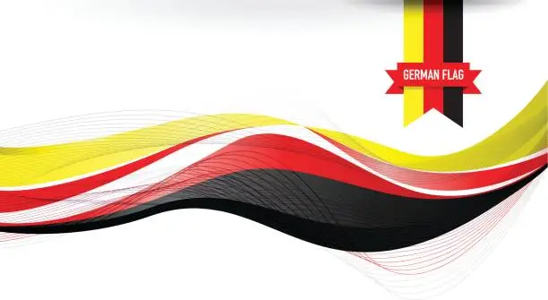 Vector illustration of German flag background