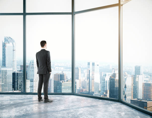 istock Businessman in room 669394456