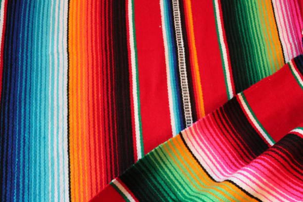 istock poncho Mexican serape cinco de mayo background with copy space 669403556