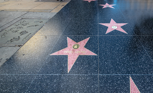 Los Angeles: The Hollywood Walk of Fame in Hollywood Boulevard - Los Angeles, California, USA