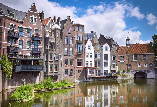 Delfshaven in Rotterdam, historic centre of Netherlands