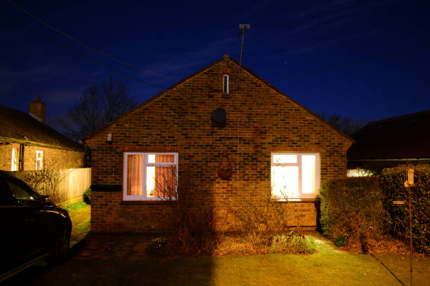 istock Cosy Cottage at Night 669412446