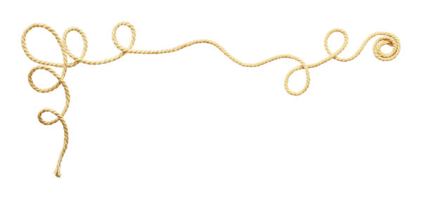 istock Beige cotton rope corner 669412594